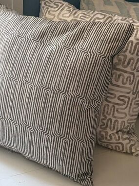 Handmade Zippered and Lined Cotton Throw Pillow Cover